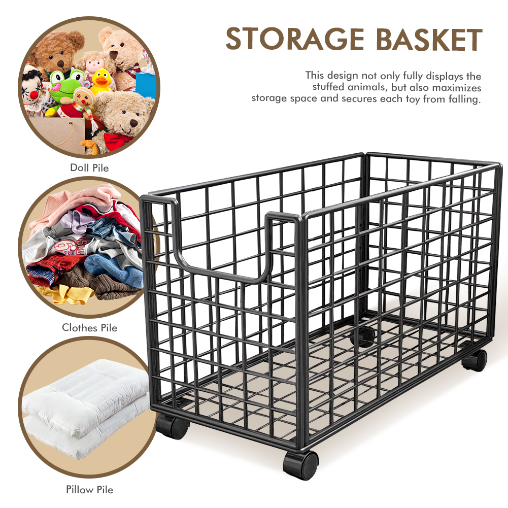 Sports Equipment Trolley - Metal Storage Rack With Wheels Large-Capacity