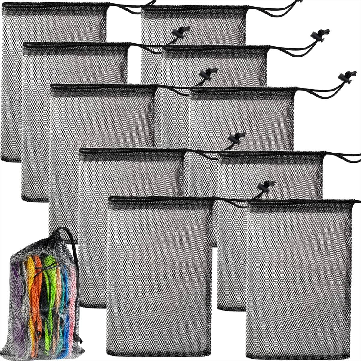 Sports Equipment Images - Nylon Mesh Drawstring Bags with Cord