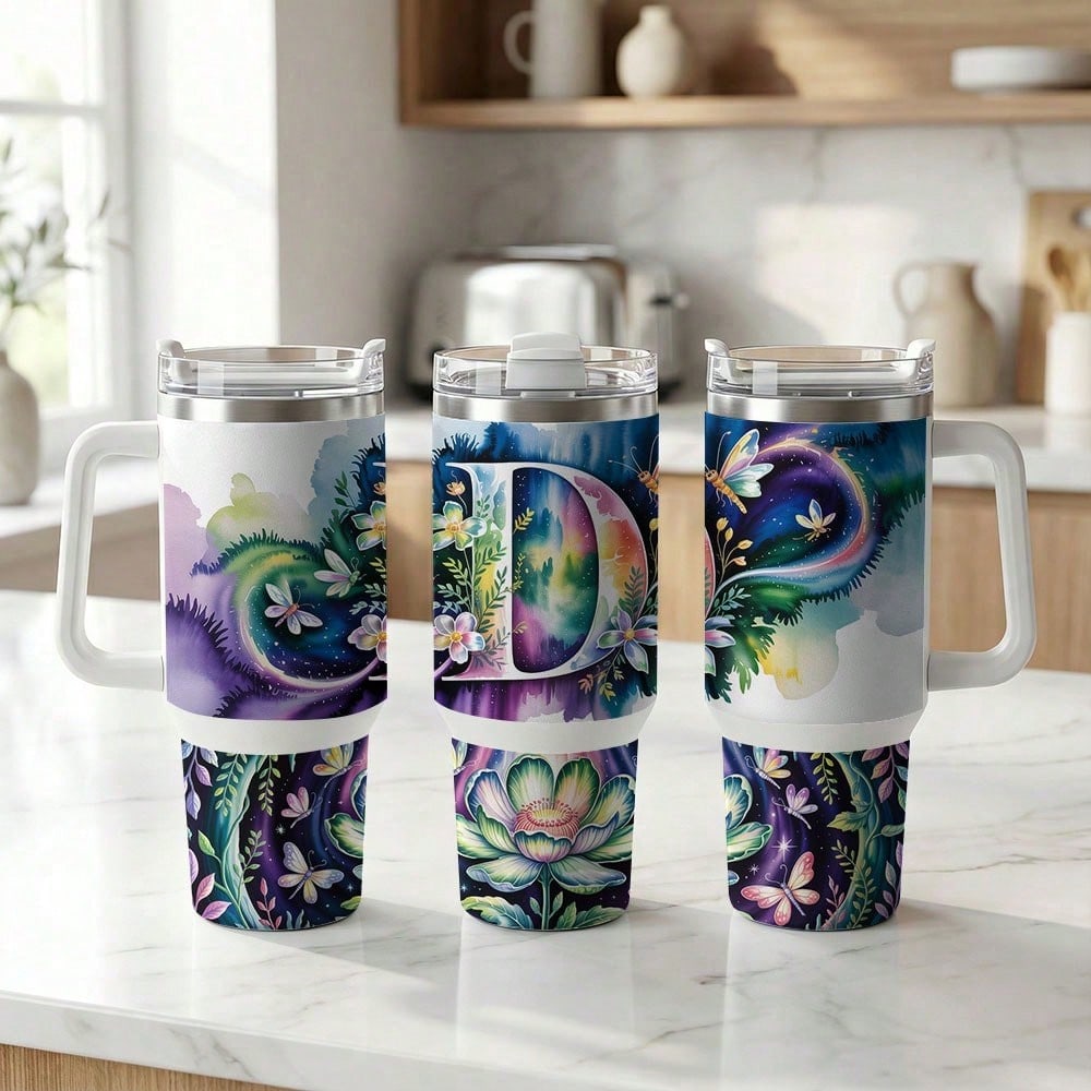 Sports Water Bottle Insulated - 1 Pc 40oz Insulated Car Cup,