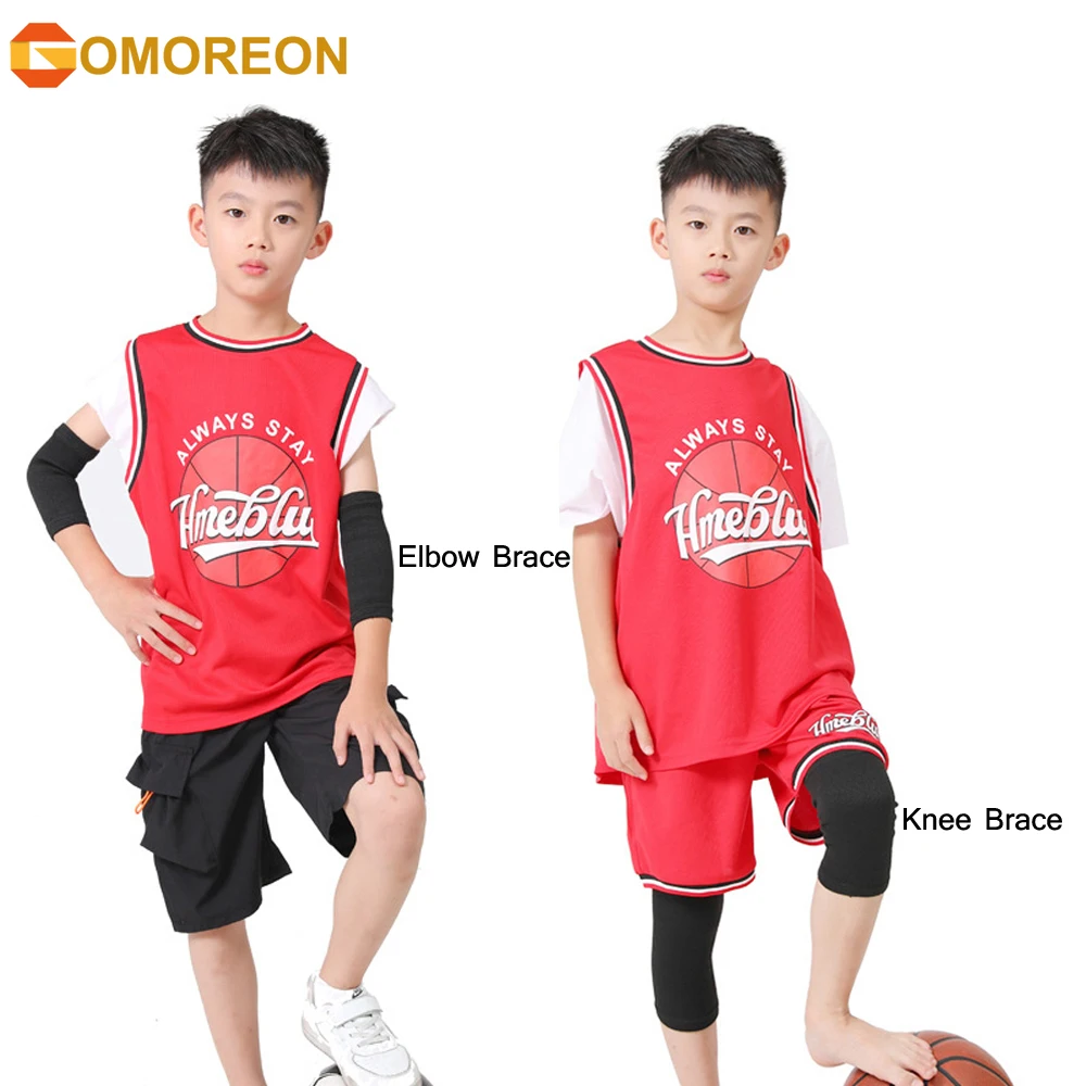 Volleyball Knee Pad - 1Pair Kids Elbow Brace Bamboo Charcoal