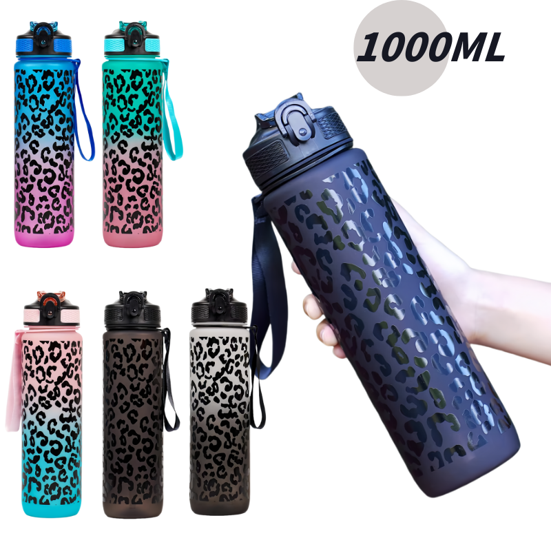 Sports Equipment Types - 1 Liter Large Capacity Leopard print