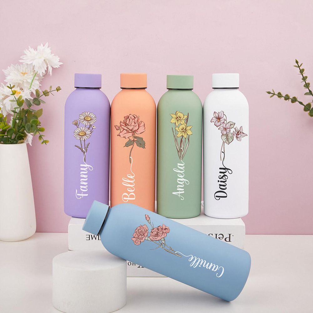 Customized floral water bottle - Sports Water Bottle Insulated incelemesi ve fiyatı
