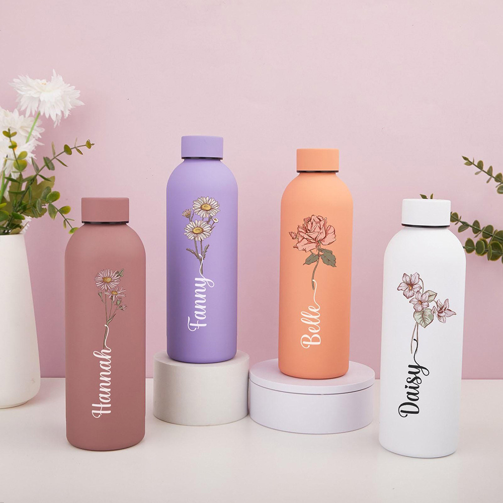 Customized floral water bottle - Sports Water Bottle Insulated incelemesi ve fiyatı