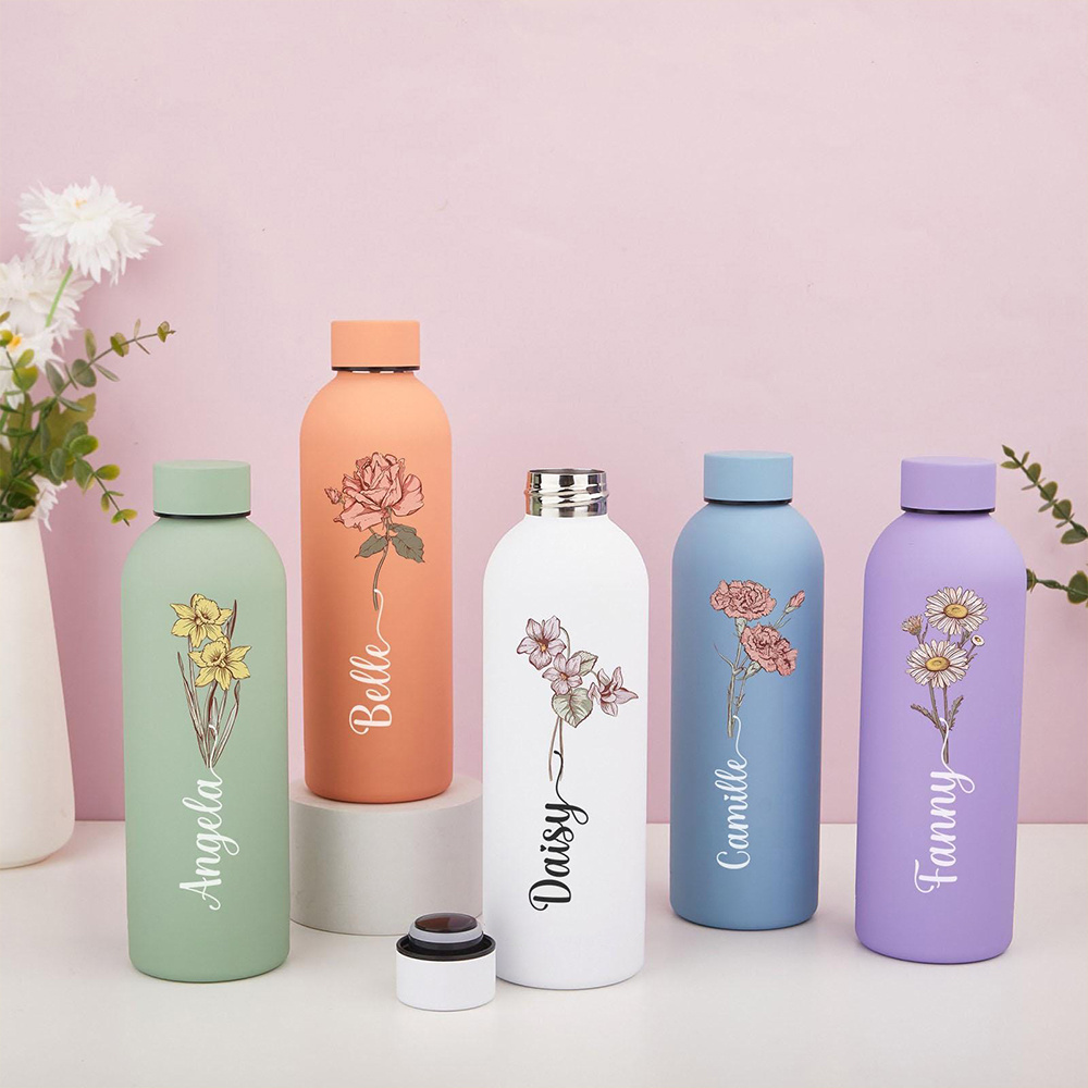 Customized floral water bottle - Sports Water Bottle Insulated incelemesi ve fiyatı