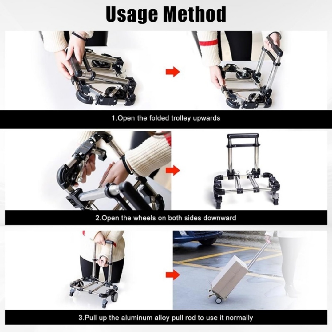 Adjustable Length Foldable Han - Sports Equipment Trolley incelemesi ve fiyatı