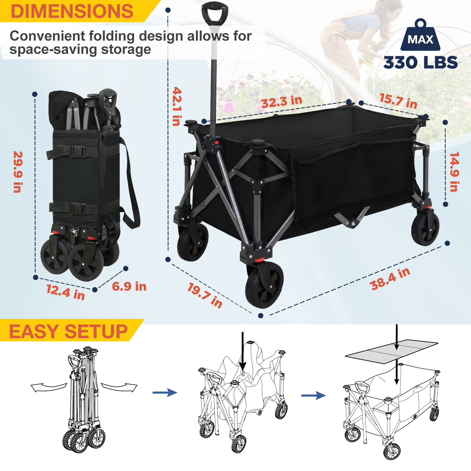 Heavy-Duty Folding Collapsible - Sports Equipment Trolley incelemesi ve fiyatı