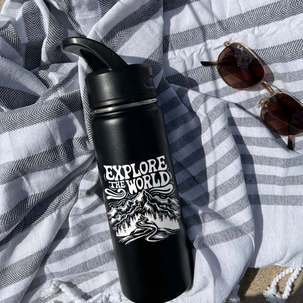 1pc Explore The World Sports W - Sports Water Bottle Insulated incelemesi ve fiyatı