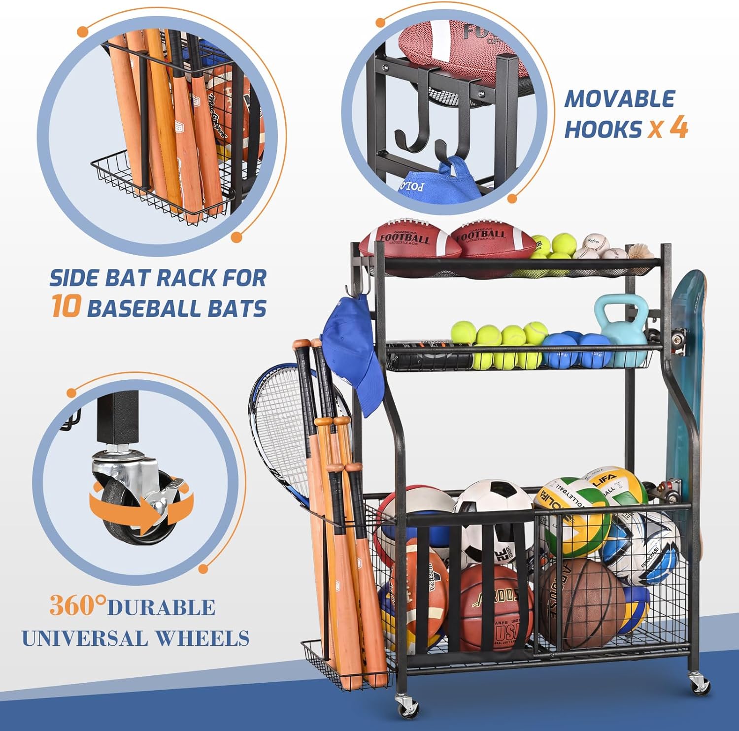 Sports Equipment Storage Rack  - Sports Equipment Images incelemesi ve fiyatı