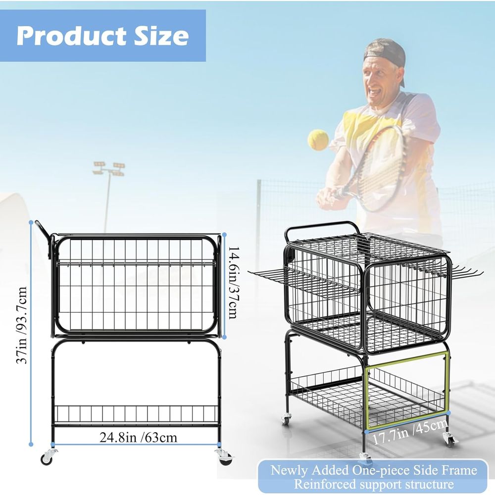 Portable Tennis Ball Cart for  - Sports Equipment Trolley incelemesi ve fiyatı