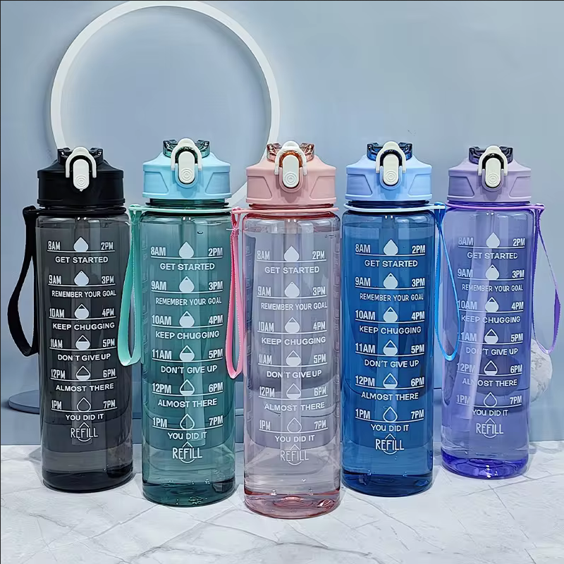 900ml Sports Bottle With Time  - Sports Equipment Types incelemesi ve fiyatı