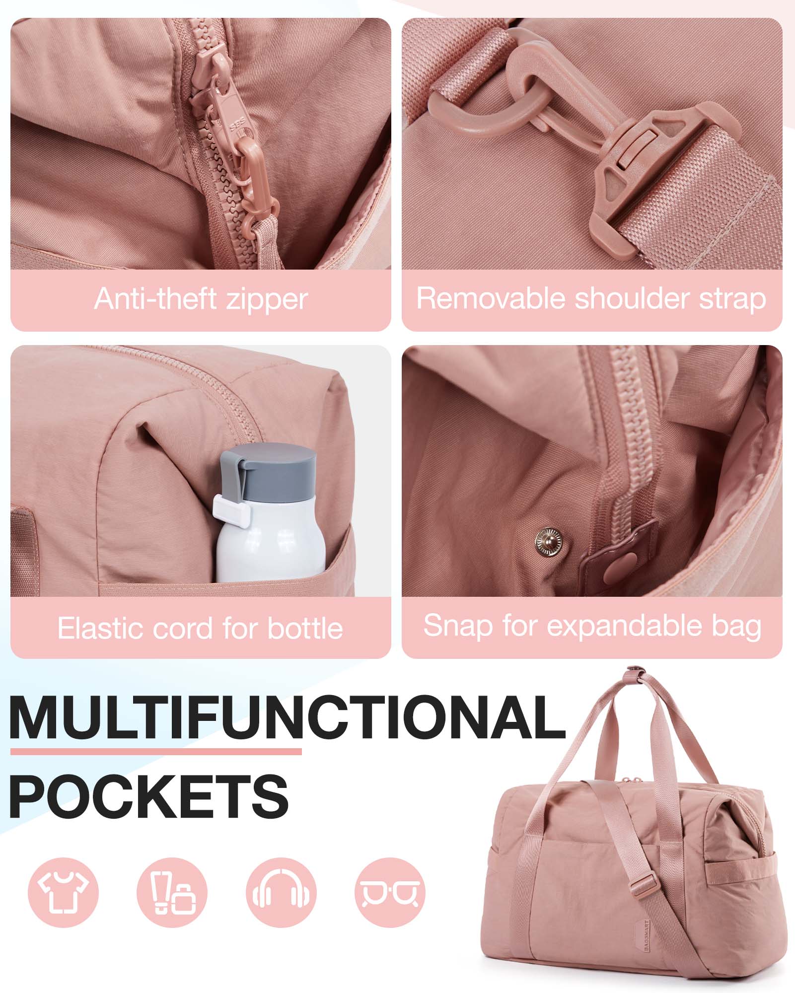BAGSMART Women's Travel Duffel - Sports Equipment Trolley incelemesi ve fiyatı